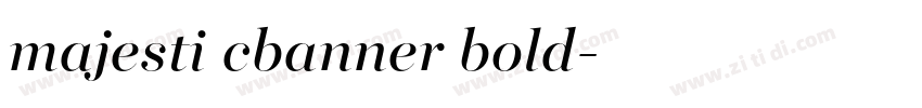 majesti cbanner bold字体转换